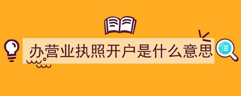 一探究竟,办营业执照开户的奥秘与流程解析"/