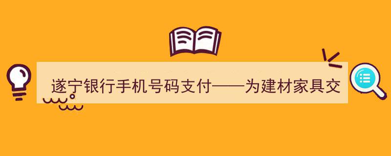 遂宁银行手机号码支付助力建材家具行业，创新交易体验赋能新未来"/