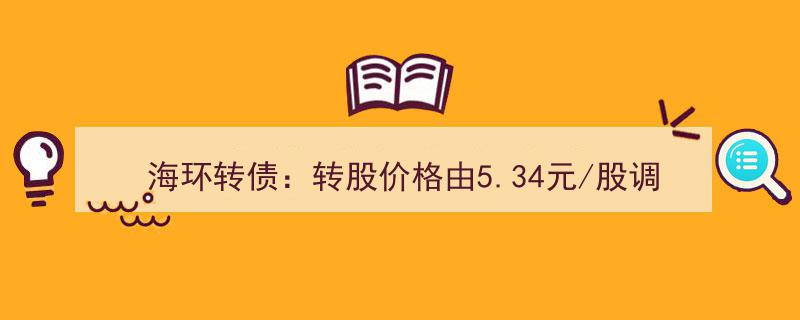 海环转债转股价格下调,5.34元/股降至5.30元/股，投资价值再分析"/