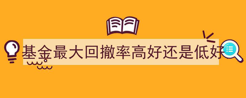 基金投资攻略,最大回撤率高与低，哪个更值得信赖？"/