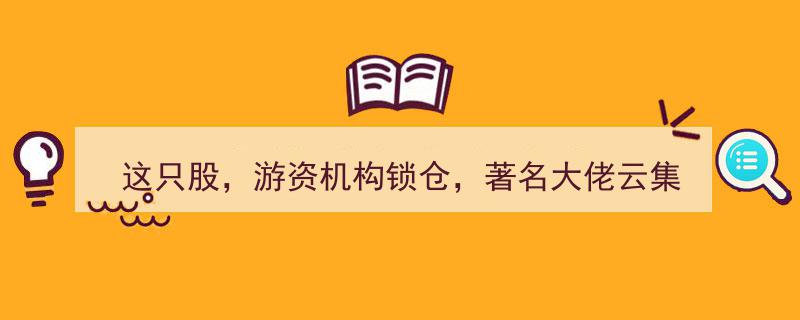 这只股惊现奇观,游资机构锁仓，著名大佬云集共舞"/