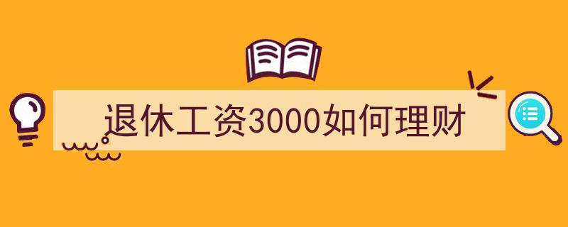 退休工资3000元，如何巧妙理财实现财富增值？"/