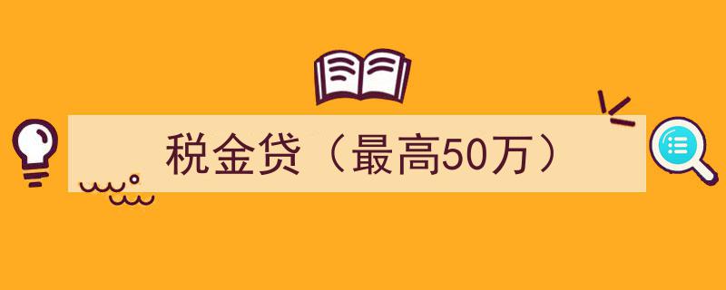 轻松融资，税金贷助力企业最高可贷50万"/