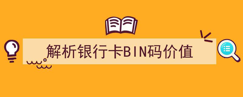 解析银行卡BIN码,揭秘其背后潜在价值与应用前景"/