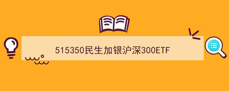 515350民生加银沪深300ETF,聚焦沪深核心资产，助力民生财富增长"/