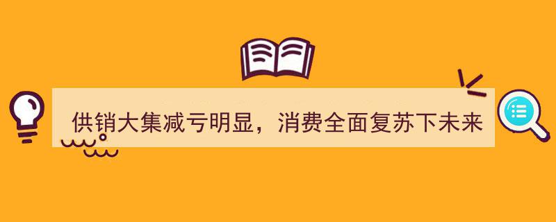 供销大集减亏成效显著,消费全面复苏展望未来新篇章"/