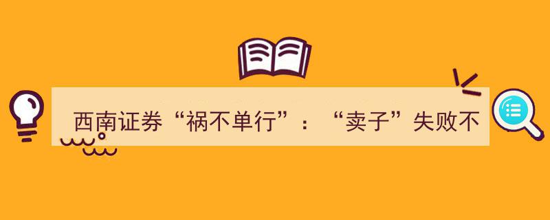 西南证券“祸不单行”,卖子失利未平，再遭债券违规行政监管措施重锤"/