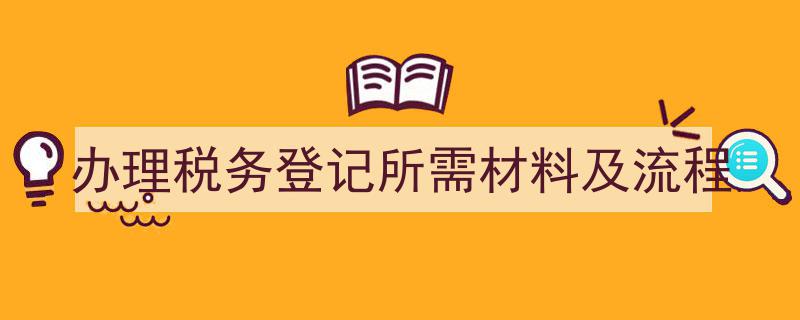 详细解析,办理税务登记所需材料及完整流程指南"/