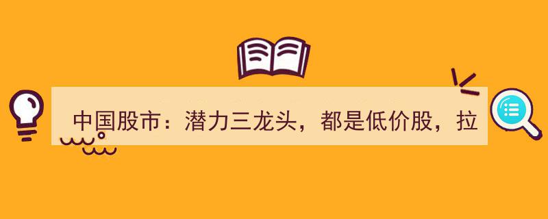 中国股市揭秘,三大潜力低价龙头股，即将发力拉升，投资良机不容错过！"/