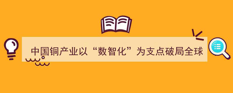 中国铜产业,以“数智化”战略支点破局全球竞争新格局"/