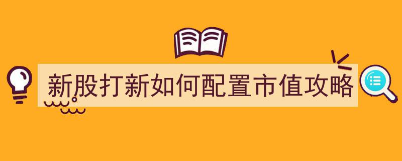 新股打新市值攻略,如何巧妙配置策略赢取投资先机"/