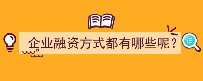 企业融资方式大盘点,全面了解各类融资途径"/