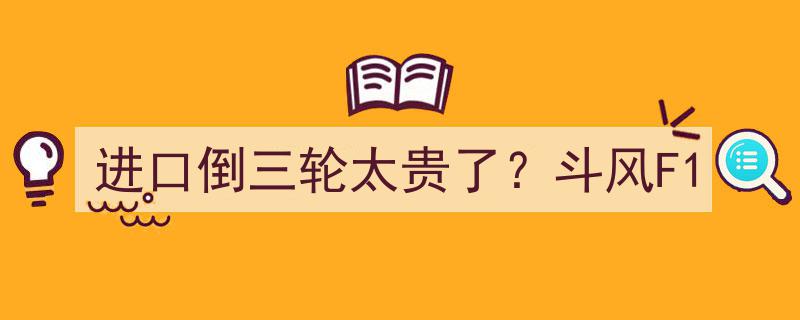 斗风F1进口倒三轮性价比解析,贵否？进口倒三轮新选择"/