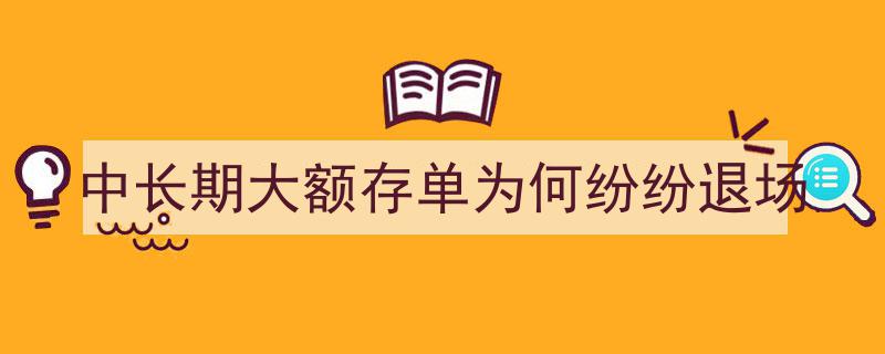 中长期大额存单退潮探析,为何市场纷纷退出舞台？"/