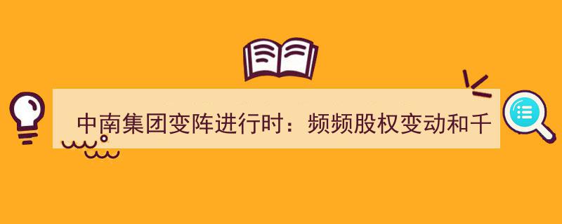 中南集团变阵风云录,股权频繁更迭与千亿负债挑战"/
