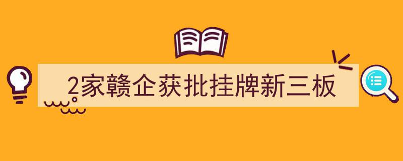 赣企再迎喜讯,2家企业成功获批挂牌新三板，助力区域经济发展新篇章"/