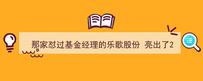 那家曾怒怼基金经理的乐歌股份，惊艳亮出2020年亮眼成绩单"/