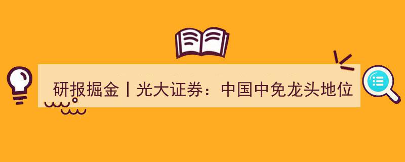 研报掘金丨光大证券看好中国中免龙头地位，坚定维持“买入”评级"/