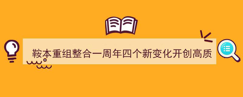 鞍本重组整合一周年,四大变革助力开创高质量发展新局面"/