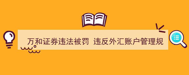 万和证券因违反外汇账户管理规定遭重罚，违法行为代价高昂"/