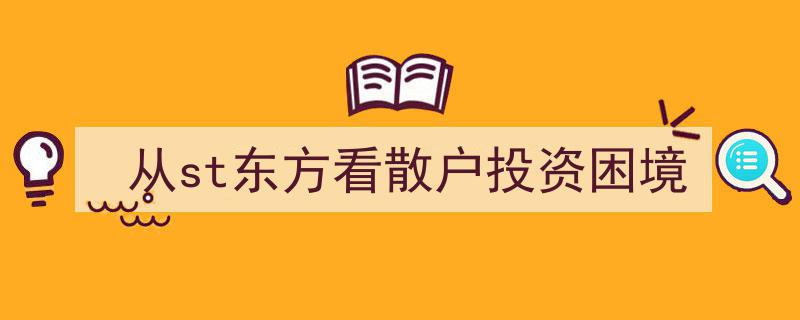 从ST东方透视,散户投资者面临的困境与挑战"/