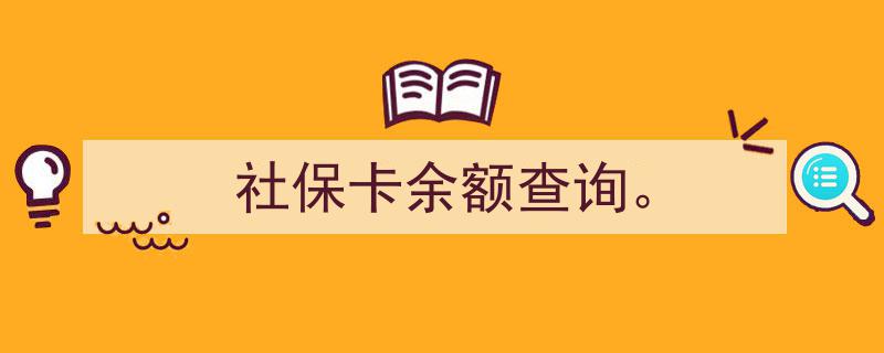 轻松掌握社保卡余额，一键查询服务指南"/