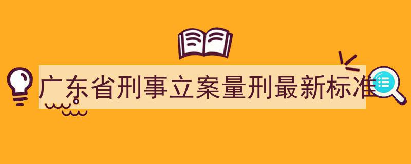 2023年广东省刑事立案量刑最新标准解析与解读"/